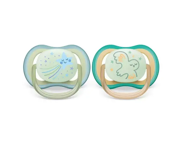 Set suzete silicon Avent Ultra Air 0-6 luni Night Star