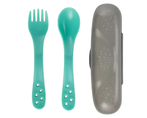 Set tacamuri cu cutie de calatorie Canpol 3 piese Turcoaz