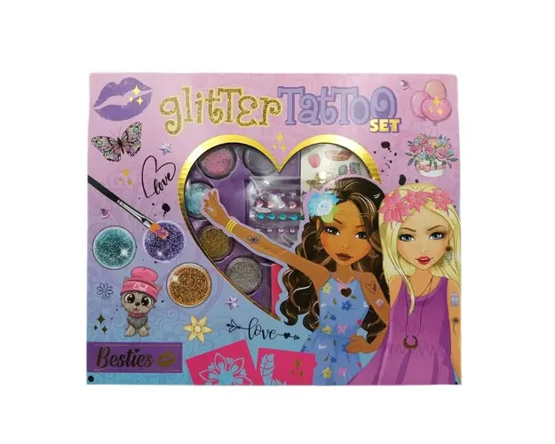 Set tatuaje cu sclipici Grafix Besties 140039