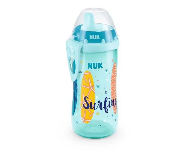 Sticluta cu duza tare Nuk Kiddy Cup Beach Time 300 ml 12 luni +