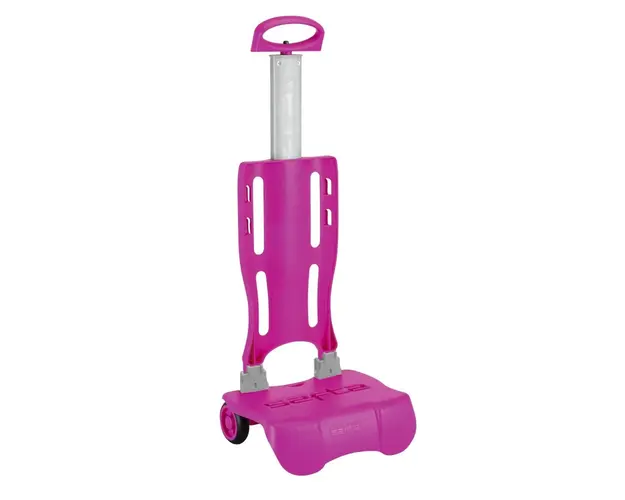 Troler pliabil pentru ghiozdan Safta Onehand 85 cm Roz