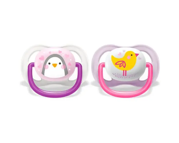 Suzeta Philips Avent Ultra Air 2 buc, 0-6 luni Pinguin, Puisor