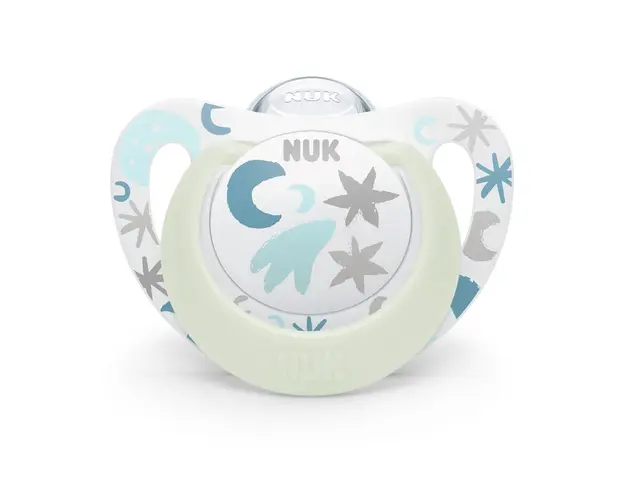 Suzeta silicon Nuk Star Night 0-6 luni