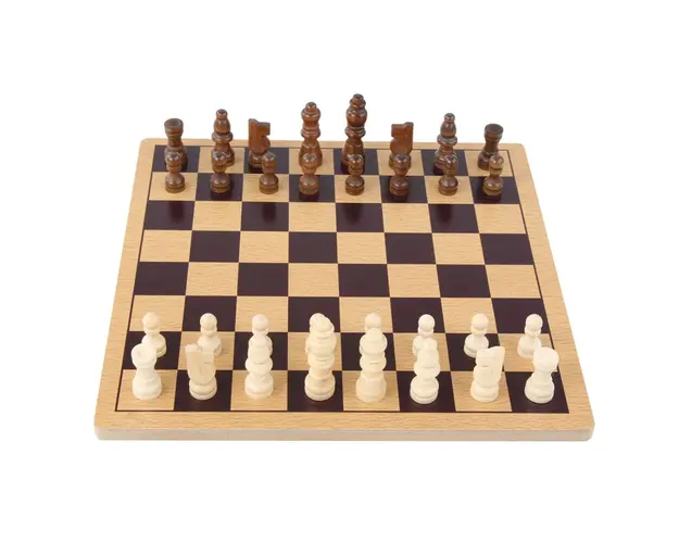 Tabla de sah cu piese de lemn Feyx Toys
