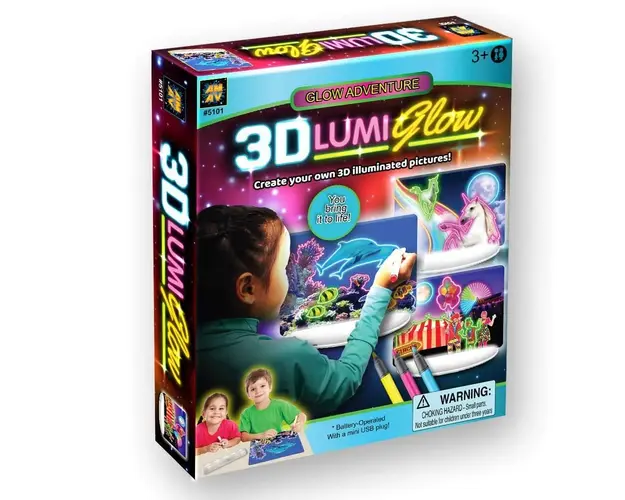 Tablita de desenat AM-AV iluminata cu desene 3D