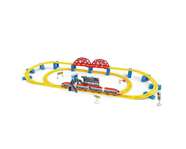 Tren de mare viteza cu statie, pod si sina 473 cm