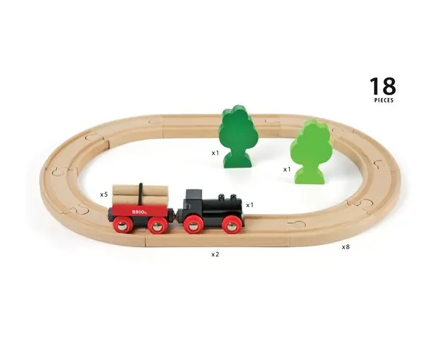 Trenulet forestier cu sina de lemn Brio