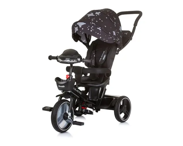 Tricicleta cu scaun reversibil Chipolino Be Active 2024 Obsidian