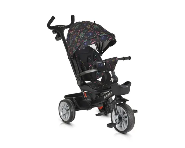 Tricicleta cu scaun rotativ 360 Byox Space Negru Cosmos