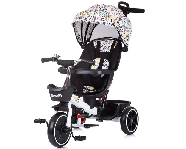 Tricicleta cu scaun rotativ Chipolino Smart 360 Alb