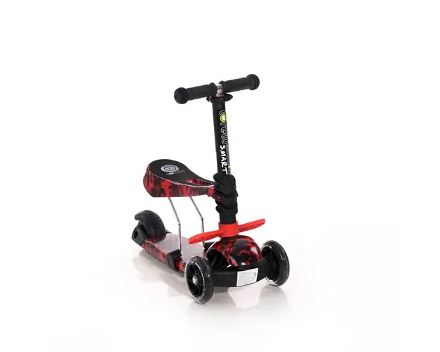 Trotineta cu scaun 3 roti unisex peste 3 ani Lorelli 2 in 1 Smart 2021 Fire rosu