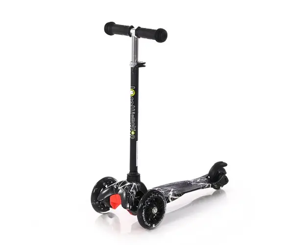 Trotineta cu 3 roti unisex peste 3 ani Lorelli Mini negru cu fulgere