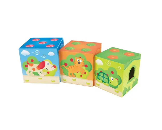 Turn de constructie cu animale Hape Friendship