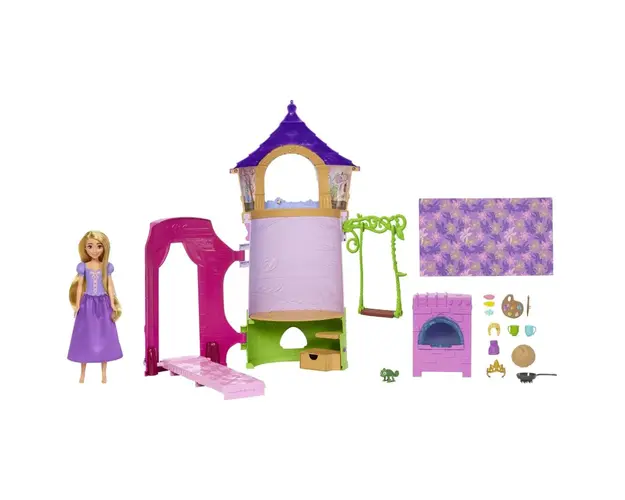 Turnul Printesei Rapunzel Disney Princess cu o papusa