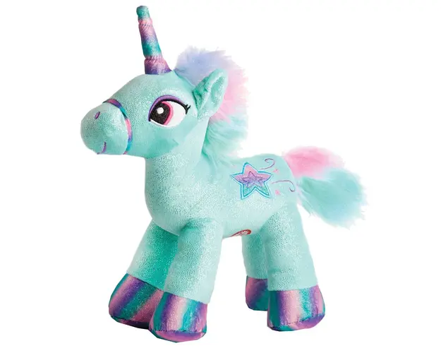 Unicorn de plus cu sunete si lumini Amek 28 cm