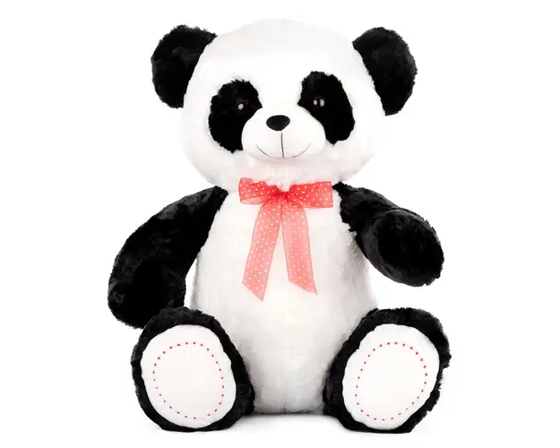 Ursulet Panda de plus Amek cu panglica 60 cm