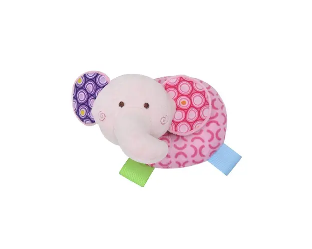 Zornaitoare din plus pentru bebelusi Lorelli Donut Elephant Pink