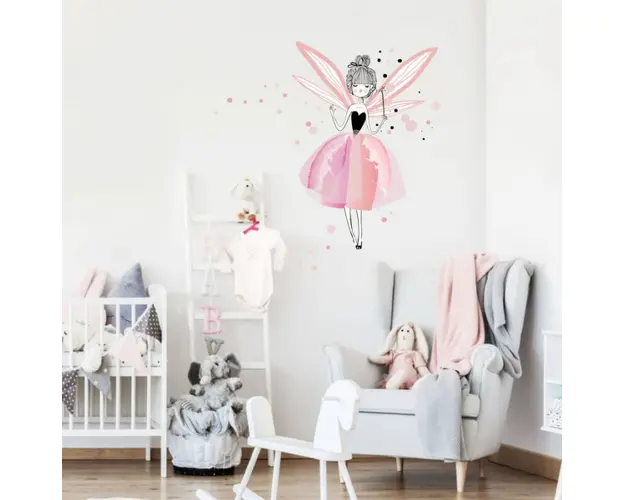 Autocolant zana magica pentru printese, 120 x 85 cm, Roz