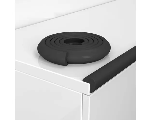 Banda protectie groasa pentru muchii si margini, 3.5x1.2x200 cm, Negru