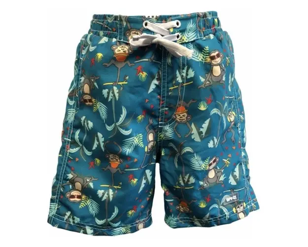 Bermude Baieti cu Protectie UV, Protectie Solara UPF50+, Petrol Jungle, Diverse marimi