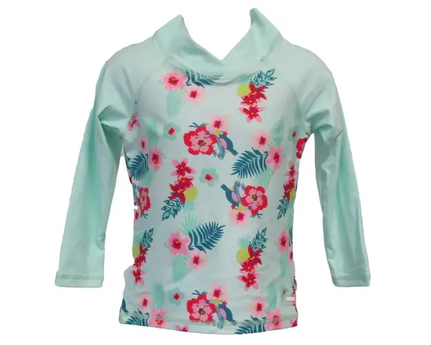 Bluza Copii Maneca Lunga, Anti-Iritatii, Protectie Soare UPF50+, Floral Mint, Diverse marimi