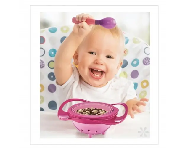 Bol multifunctional cu capac si rotire 360 grade Amazing Bowl, Diverse Culori