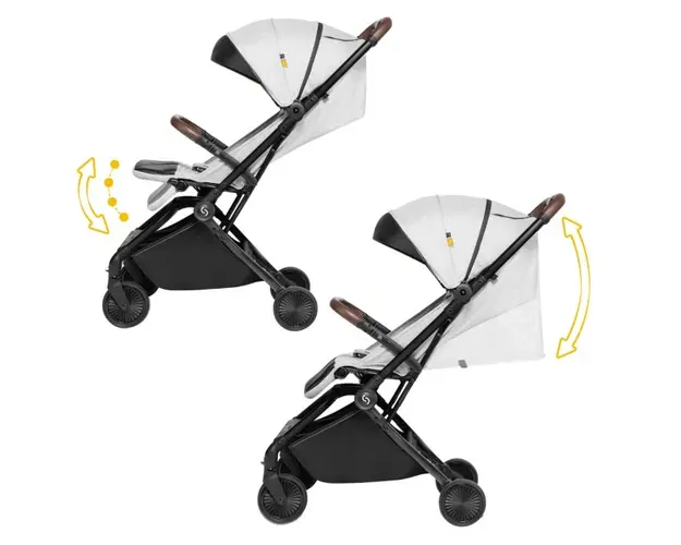 Carucior sport pliabil Skiddou Espoo Normandic Dream, ultracompact pentru calatorii, Gri