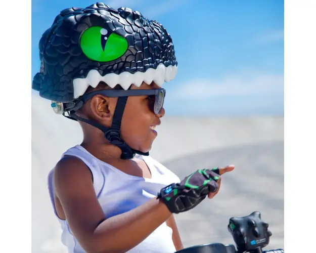 Casca bicicleta copii, model 3D, dimensiune reglabila 49-55 cm, 2-7 ani, Dragon Negru