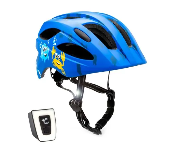 Casca bicicleta copii, dimensiune reglabila 54-58 cm, 6-12 ani, Bleu