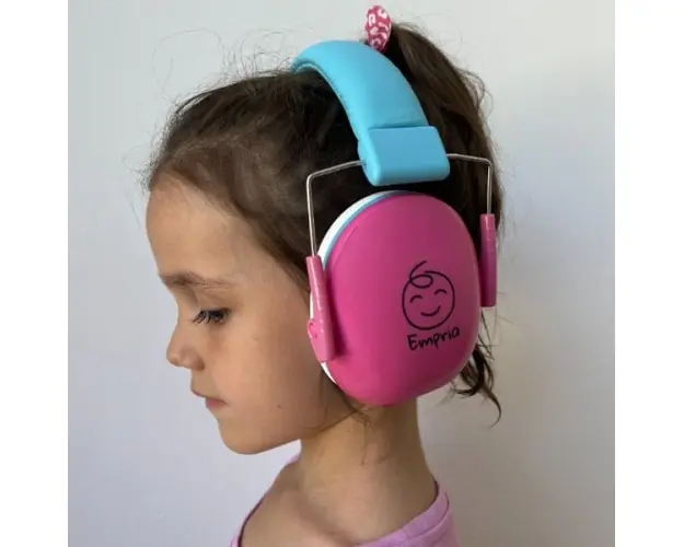 Casti antifonice copii, ajustabile, Empria, Roz