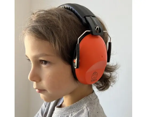 Casti antifonice pentru copii Vivid Slim, model ajustabil, Empria, Portocaliu