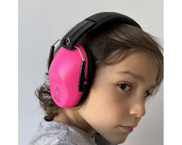 Casti antifonice pentru copii Vivid Slim, model ajustabil, Empria, Pink Pulse