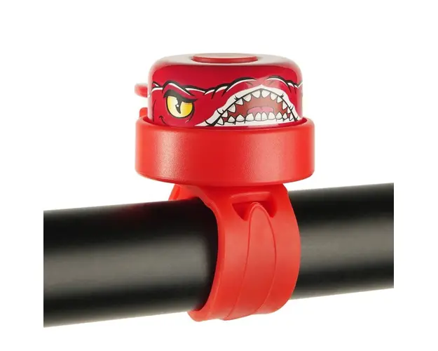 Claxon pentru bicicleta copii, prindere ghidon, Dragon Rosu