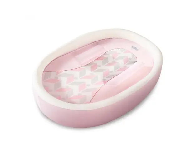 Cosulet bebelusi Babynest XL cu saltea dubla, Roz
