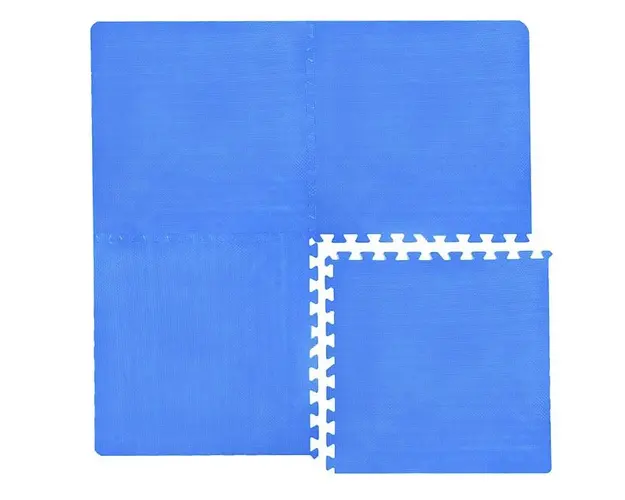 Covoras Modular Puzzle Bleu 61.5x61.5x1cm - 4buc