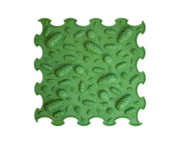 Covoras ortopedic pentru masaj, 1 piesa, model Pinecones, Verde menta