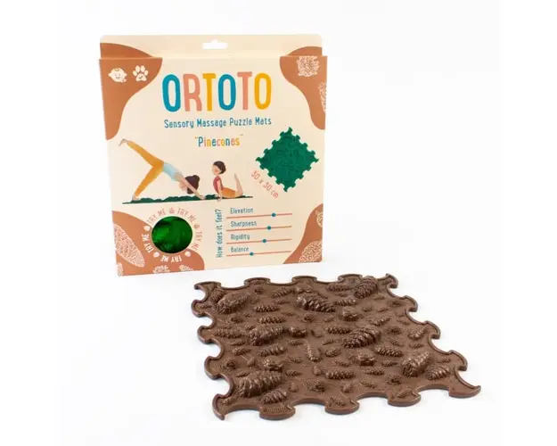 Covoras ortopedic pentru masaj, 1 piesa, textura rigida, model Pinecones, Diverse culori