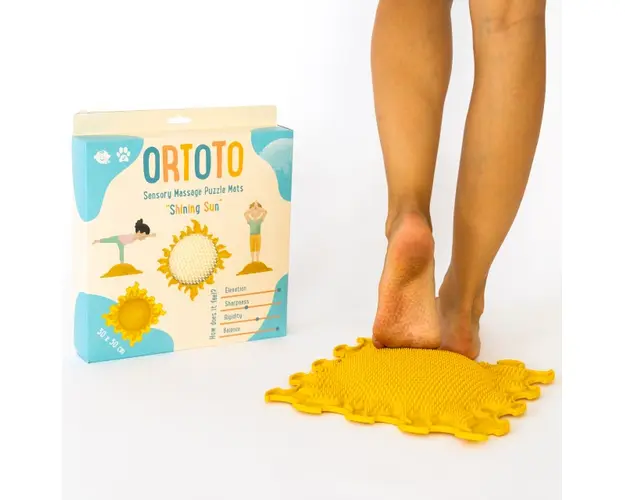 Covoras ortopedic pentru masaj, 1 piesa, model Shining Sun, Diverse culori