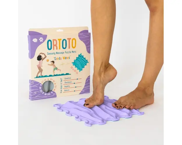 Covoras ortopedic pentru masaj, 1 piesa, textura rigida, model Sandy Waves, Diverse culori