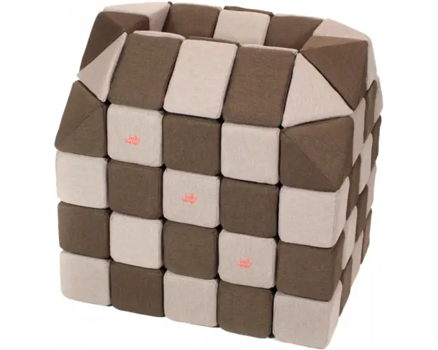 Cuburi CREATIVE Magnetice, JollyHeap, 100 cuburi, Gri-Maro