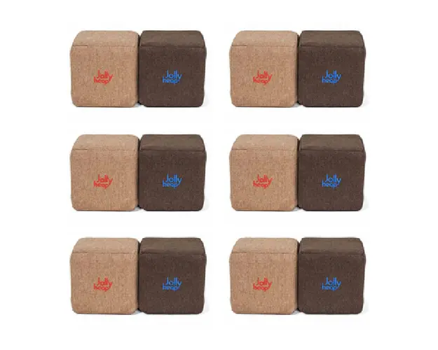 Cuburi Magnetice de constructie, JollyHeap Mini, 24 cuburi, Bej-Maro
