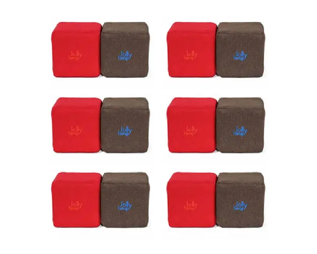 Cuburi Magnetice de constructie, JollyHeap Mini, 24 cuburi, Rosu-Maro