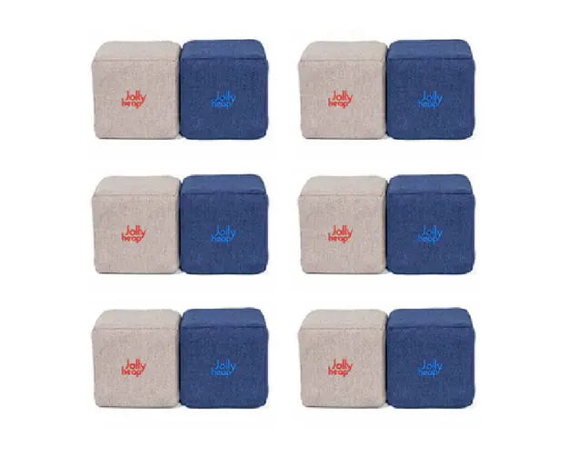 Cuburi Magnetice de constructie, JollyHeap Mini, 24 cuburi, Gri-Albastru