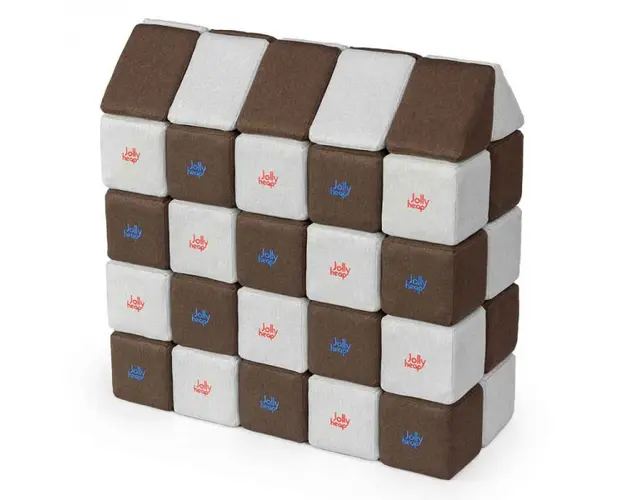 Cuburi Magnetice, JollyHeap Medium, 50 cuburi, Alb Fildes-Maro