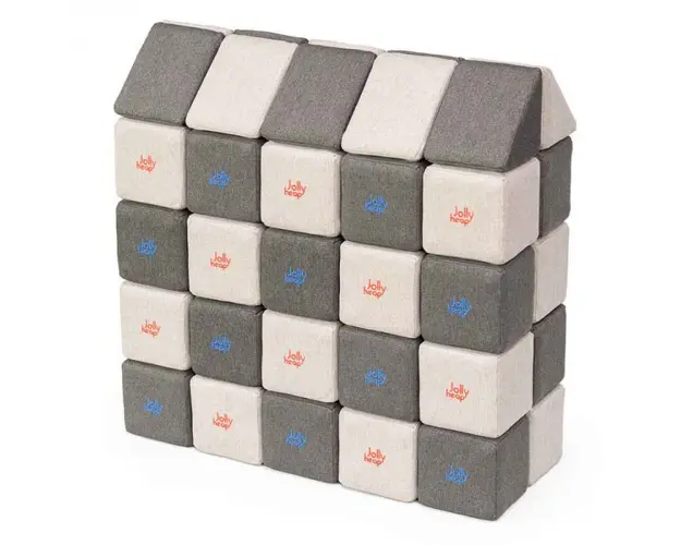 Cuburi Magnetice, JollyHeap Medium, 50 cuburi, Gri-Gri Inchis