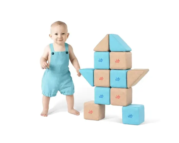 Cuburi Magnetice pentru construit, JollyHeap PIXI, 12 cuburi, Diverse Culori
