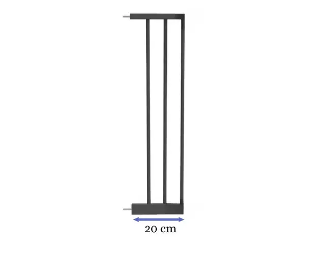 Extensie pentru poarta siguranta caini, pisici, copii, protectie scari si usi, Empria, 20 cm, Negru