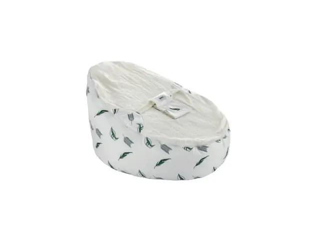 Fotoliu pentru bebelusi cu ham de siguranta Baby Bean Bed, Alb