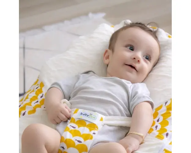 Fotoliu pentru bebelusi cu ham de siguranta Baby Bean Bed, Diverse culori