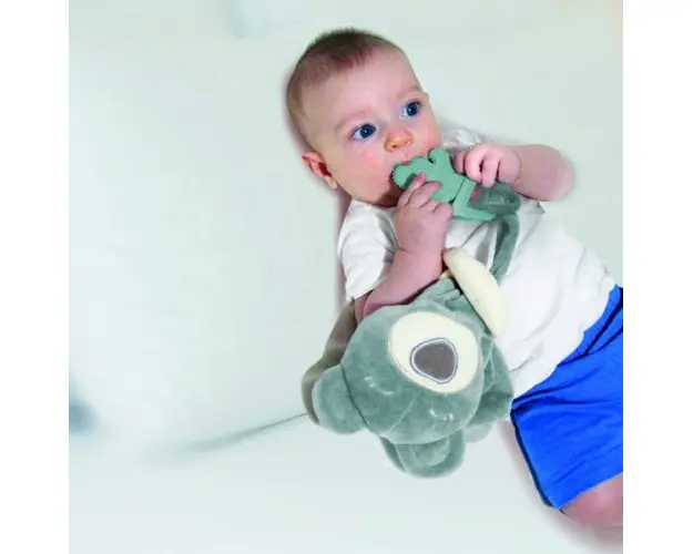 Jucarie atasament cu jucarie dentitie Sleeping Friend BabyJem, Diverse culori